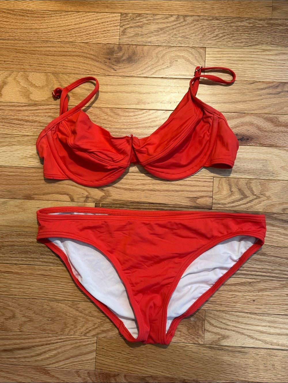Micheal Kors Orange/Red Two-Piece Bikini Set